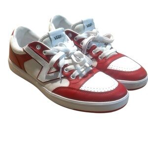 Vans Red and White Sneakers